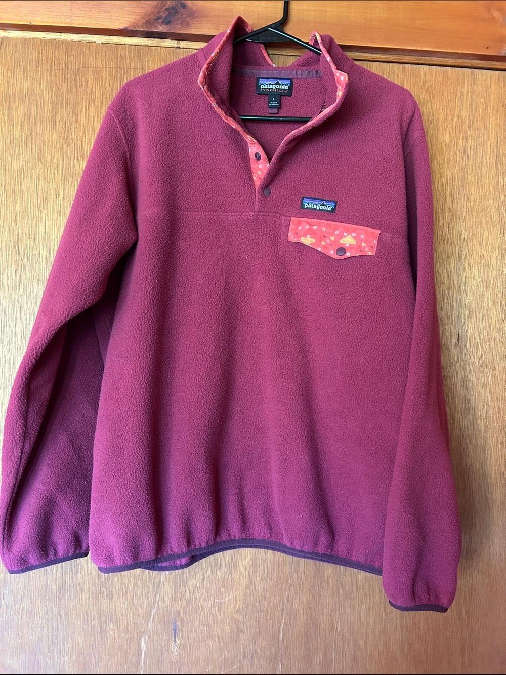 Patagonia Raspberry Crewneck Pullover Fleece